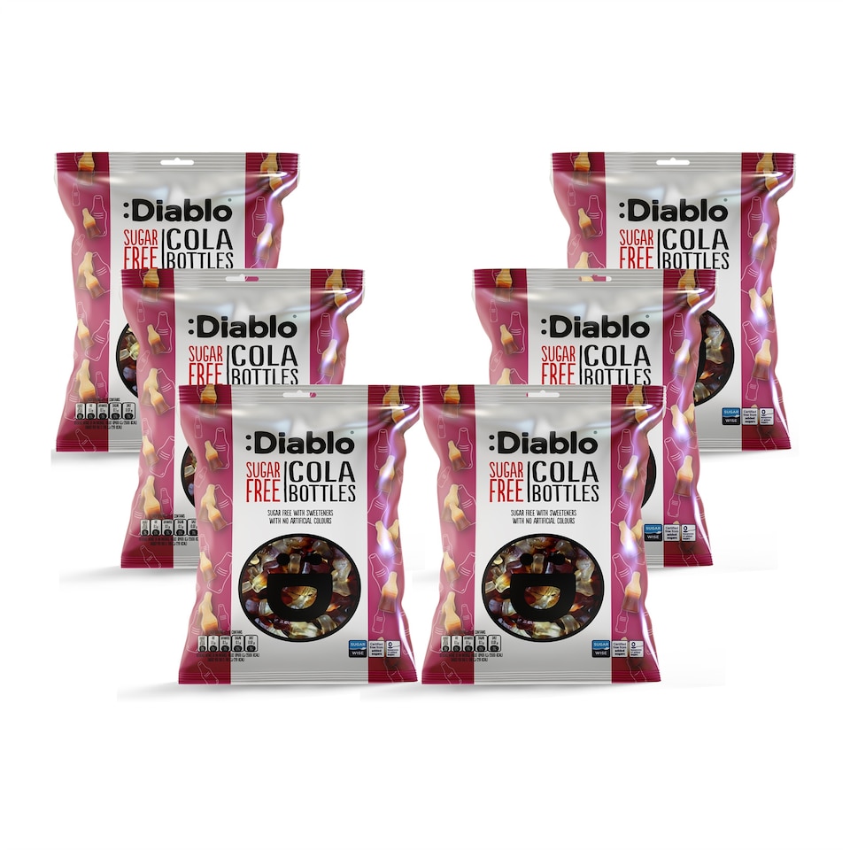 image 1 of Diablo Sugar Free Cola Bottles 75g 6 Pack