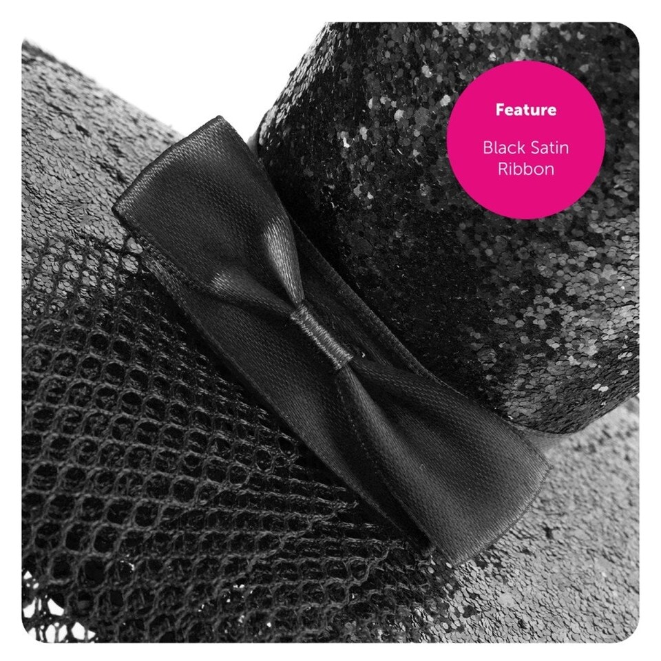 image 1 of Pack of 12 Mini Red Glitter Fascinator Top Hat Red | One Size