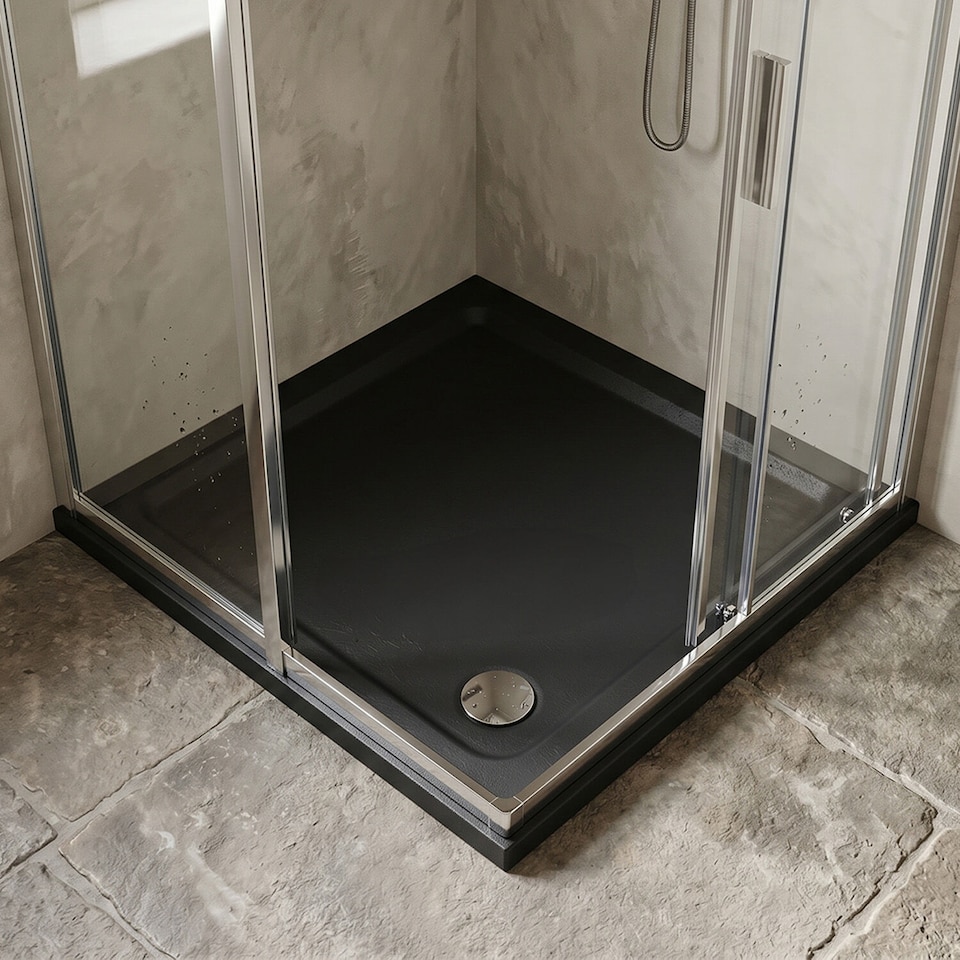 image 1 of Balterley Premium Square Shower Tray | Grey | Grey Slate | 1