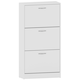 image 10 of Vida Designs 3 Drawer Shoe Cabinet Shoe Rack Storage Cupboard, White
