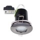 image 4 of ValueLights Downlight Fire Rated IP65 Black Chrome Ceiling Light Fitting Single Pack