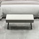 image 8 of HOMCOM End of Bed Bench with Thick Padding for Entryway, Cream White