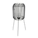 image 3 of ValueLights Solar Powered Outdoor Black Squat Tripod Floor Lamp with Globe Bulb
