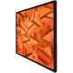 image 3 of Autumn coloured geometric triangle patterns (Picutre Frame) Brown | Oak | M