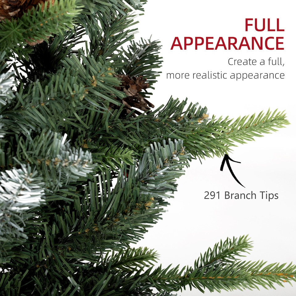 image 1 of HOMCOM 2 Pieces 3' Prelit Artificial Tabletop Christmas Trees, LED Display