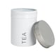 image 4 of Harbour Housewares White Round Metal Kitchen Tea Coffee Sugar Canisters Kitchen Caddy Kitchen Storage Containers Canister