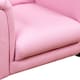 image 9 of HOMCOM Kids Sofa Set Toddler Chair Children Couch Seating Armchair w Footstool | Pink | One Size