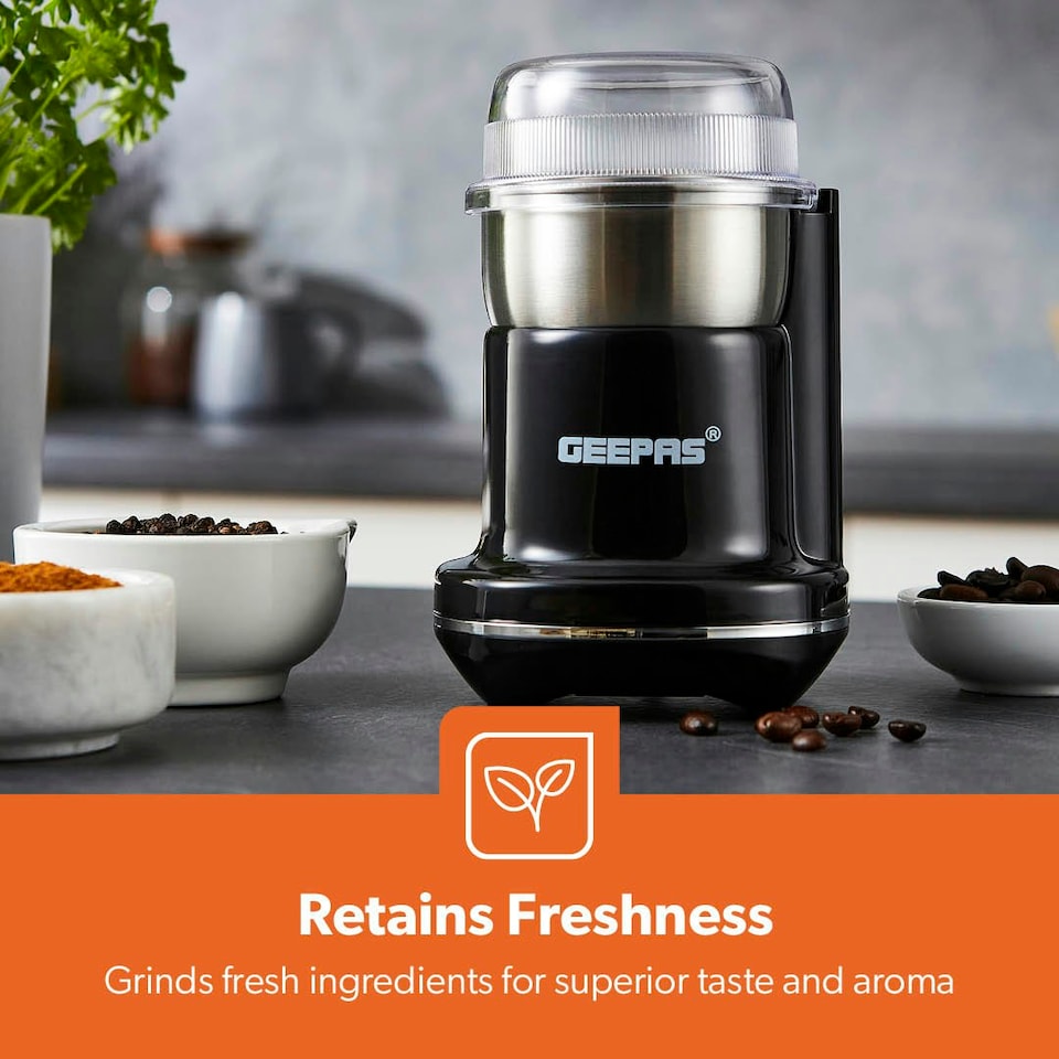 image 1 of GEEPAS Coffee Grinder | 200W Electric Coffee Grinder , Black