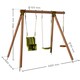 image 5 of Tiago Childrens Wooden Garden Swing Set