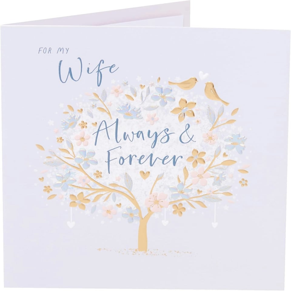 image 1 of Always & Forever Design Wife Wedding Anniversary Card