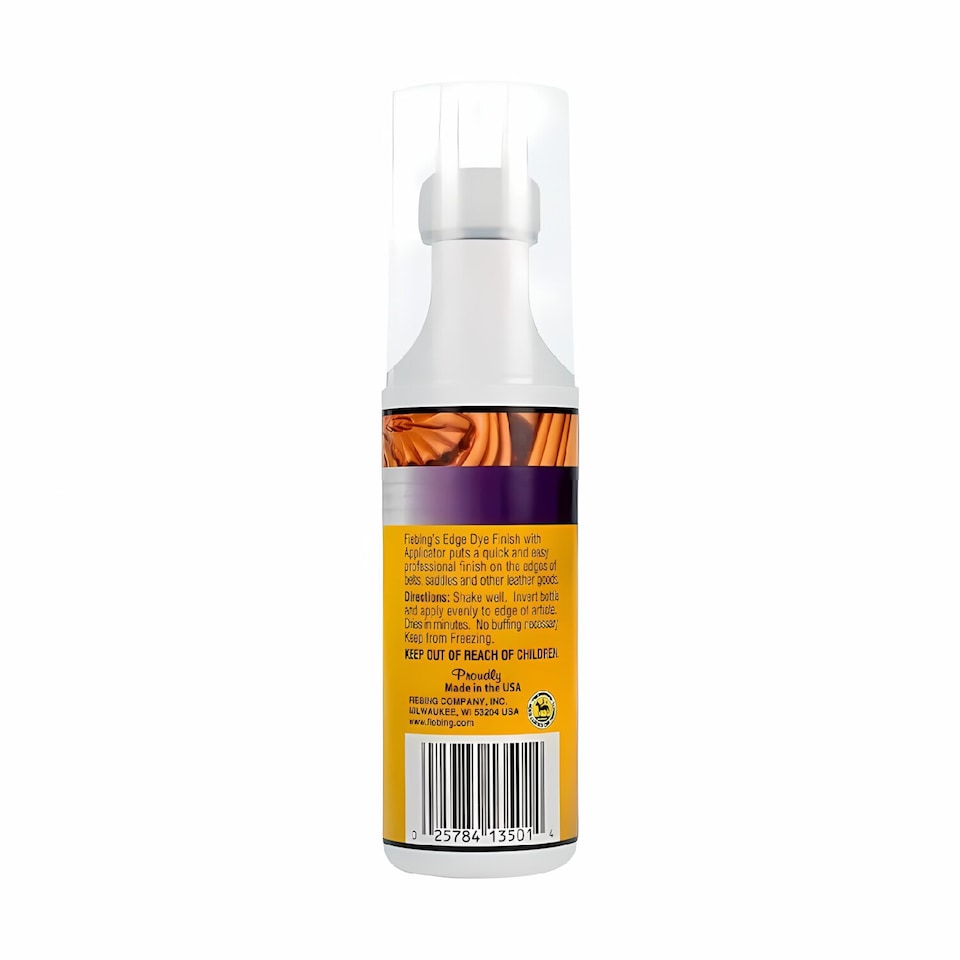image 1 of Fiebing's Black Edge Dye Finish - Professional Colour with Applicator 4oz | Black