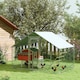 image 2 of PawHut Walk in Chicken Run with Waterproof & UV-Resistant Cover, Hanging Feeder, Perch, Hen Poultry House for 6-8 Chickens, Ducks, Rabbits, Geese, Silver