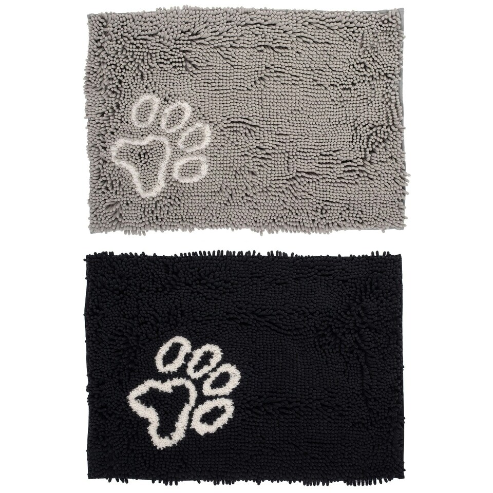 image 1 of Bunty Soft Long Pile Microfibre Mat Grey | S