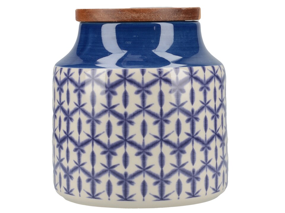 image 1 of Mikasa Storage Jar Blue Ceramic 12.5x12.5cm