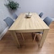 image 4 of Dining Table Set Oak Effect Table With 4 Grey Plastic Chairs Dining Room Furniture | Grey | One Size | 5