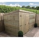 image 3 of 14 x 3 WINDOWLESS Garden Shed Pressure Treated T&G PENT Wooden Garden Shed + Double Doors (14' x 3' / 14ft x 3ft) (14x3)
