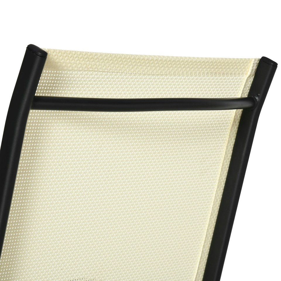 image 1 of Outsunny 2-PCS Garden Armchairs Outdoor Patio Folding Modern Furniture Beige