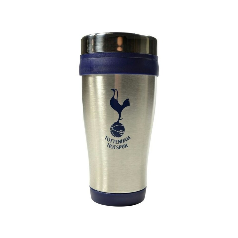 image 1 of Tottenham Hotspur FC Executive Metallic Travel Mug - Silver/Blue - One Size