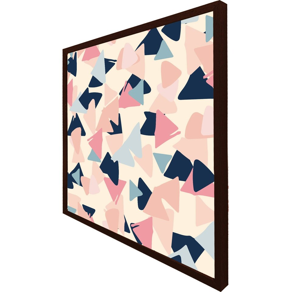 image 1 of Pastel coloured triangles (Picutre Frame) Brown | M