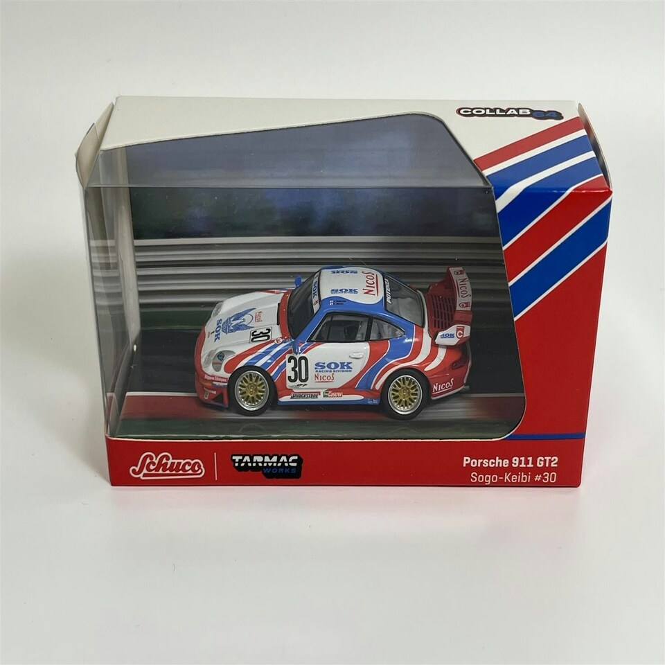 image 1 of Porsche 911 GT2 Sogo Keibi #30 1:64 Scale Tarmac Works T64S004SK