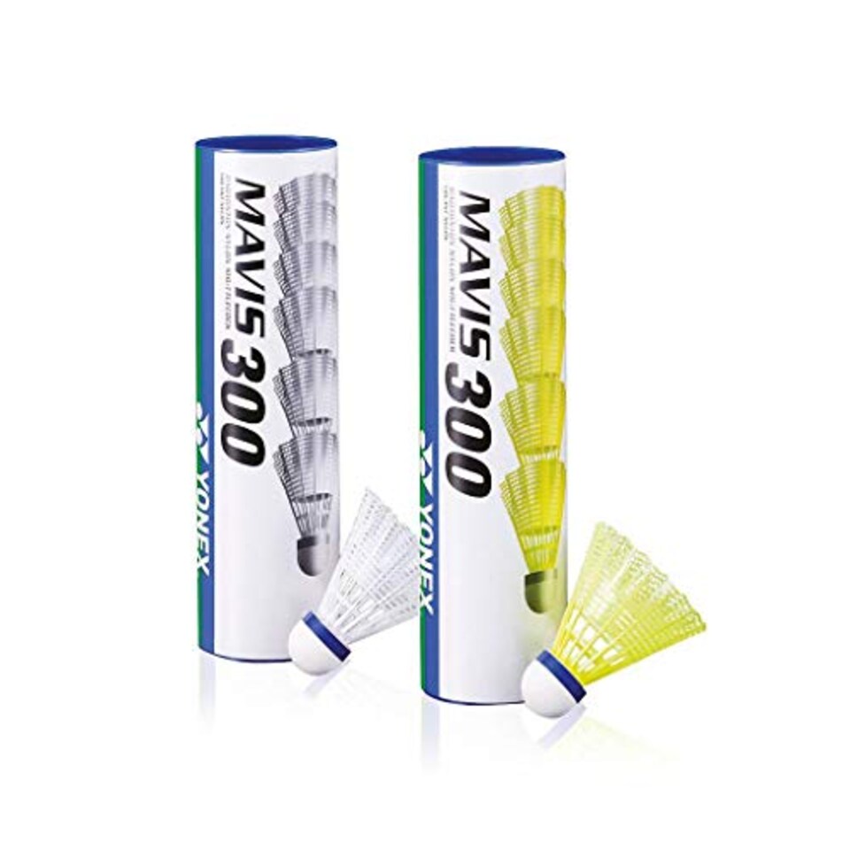 image 1 of Yonex Mavis 300 Shuttlecock (Pack Of 6) (One Size) (White/Blue)