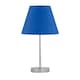 image 3 of Set of 2 Chrome Touch Operated Table Lamps with Royal Blue Shades Chrome | Blue