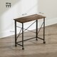 image 7 of HOMCOM Folding Desk on Wheels, Writing Table for Home Office, Brown Brown | White