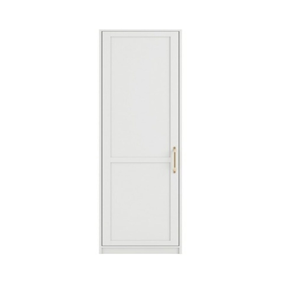 image 1 of Austen 1 Door Wardrobe - Engineered Wood/Metal - L58 x W50 x H220 cm - White/Gold White