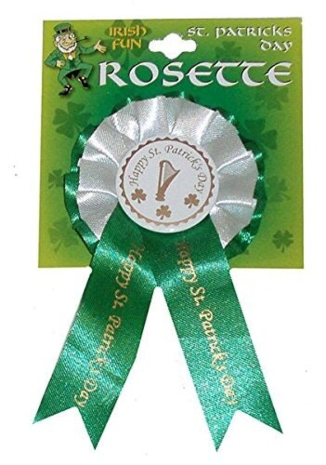 image 1 of St Patricks Day Irish For The Day Rosette pin Badge decoration