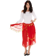 Womens Gypsy Costume | Red | red/white | M | 1