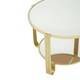 image 3 of Interiors by Premier Modern Design Round Mirrored Top Gold Frame Table, Versatile Bedside Table, Easily Maintained Small Table Gold