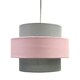 image 5 of Pair of Pink and Grey Two Tier Light Shades Grey | Pink