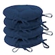 image 1 of Harbour Housewares Round Garden Chair Seat Cushions - Navy - Pack of 4 Blue