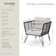 image 6 of Garden Chair Sundo - thick seat cushions, removable cushion covers | Grey | anthracite | 67 x 75,50 x 71 cm | 2