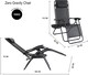 image 2 of Straame Zero Gravity Reclining Chairs, Set of 2 Folding Outdoor Sunloungers (Black)