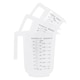 image 3 of Ashley 3pc Plastic Measuring Jug Set - White | White | White