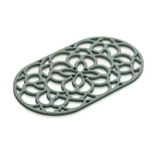Zeal Large Oval Silicone Heritage Trivet, 32cm, Dark Sage