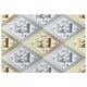 image 1 of Egyptian Hieroglyphs in Gold & Silver (Rug) Multi | Medium: 80x150cm