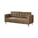 image 1 of Furniturebox Jolene Brown Faux Leather 3 Seater Sofa