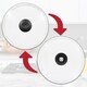 image 8 of SPARES2GO Glass Cookware Lid + Curved Handle Tempered Pan Pot Dish Cover Replacement Kit (16cm)