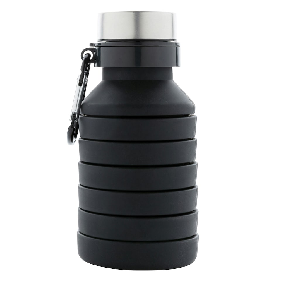image 1 of XD Collection Collapsible Silicone 550ml Bottle - Black - One Size Black | One Size
