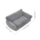image 7 of Living and Home Plush Pet Sofa Bed with Removable Cover, Soft Cushion for Cats & Dogs | Grey | XL