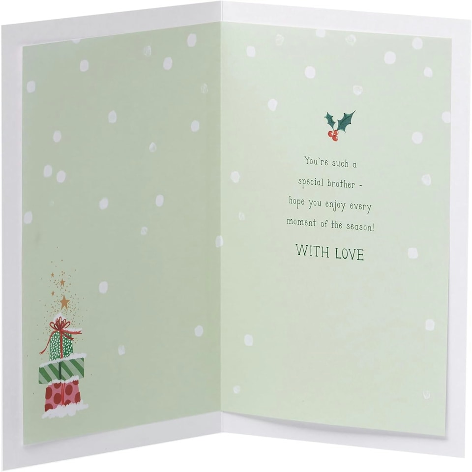 image 1 of Hanging Ornaments Design Brother Christmas Card