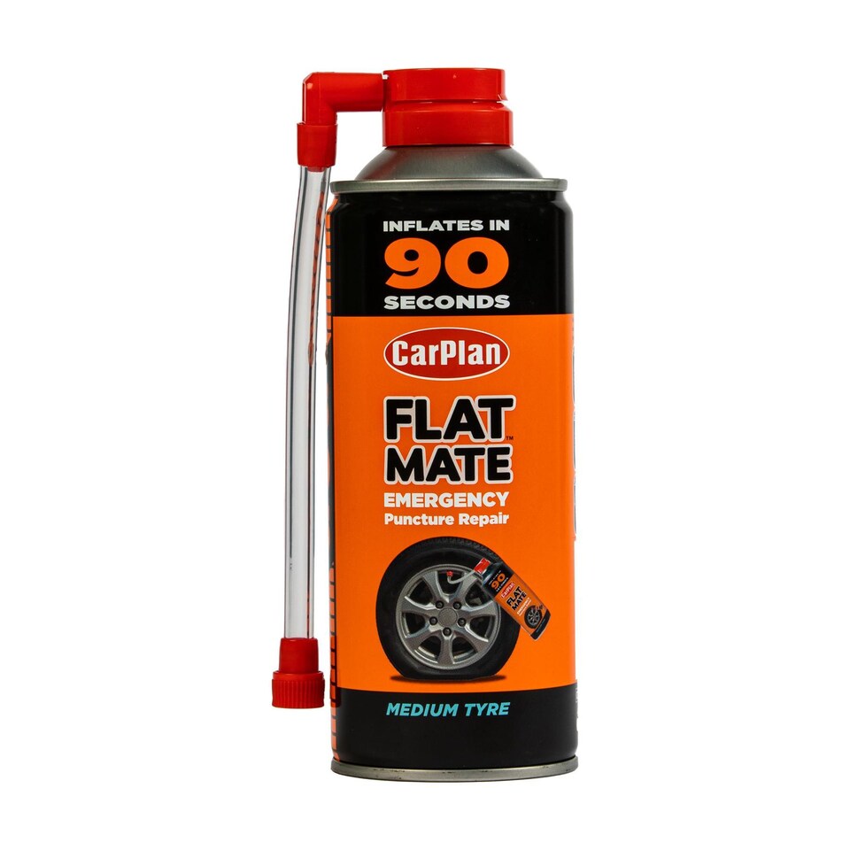 image 1 of CarPlan Flat Mate Tyre Inflator Emergency Puncture Repair 400ml x6 Treatment