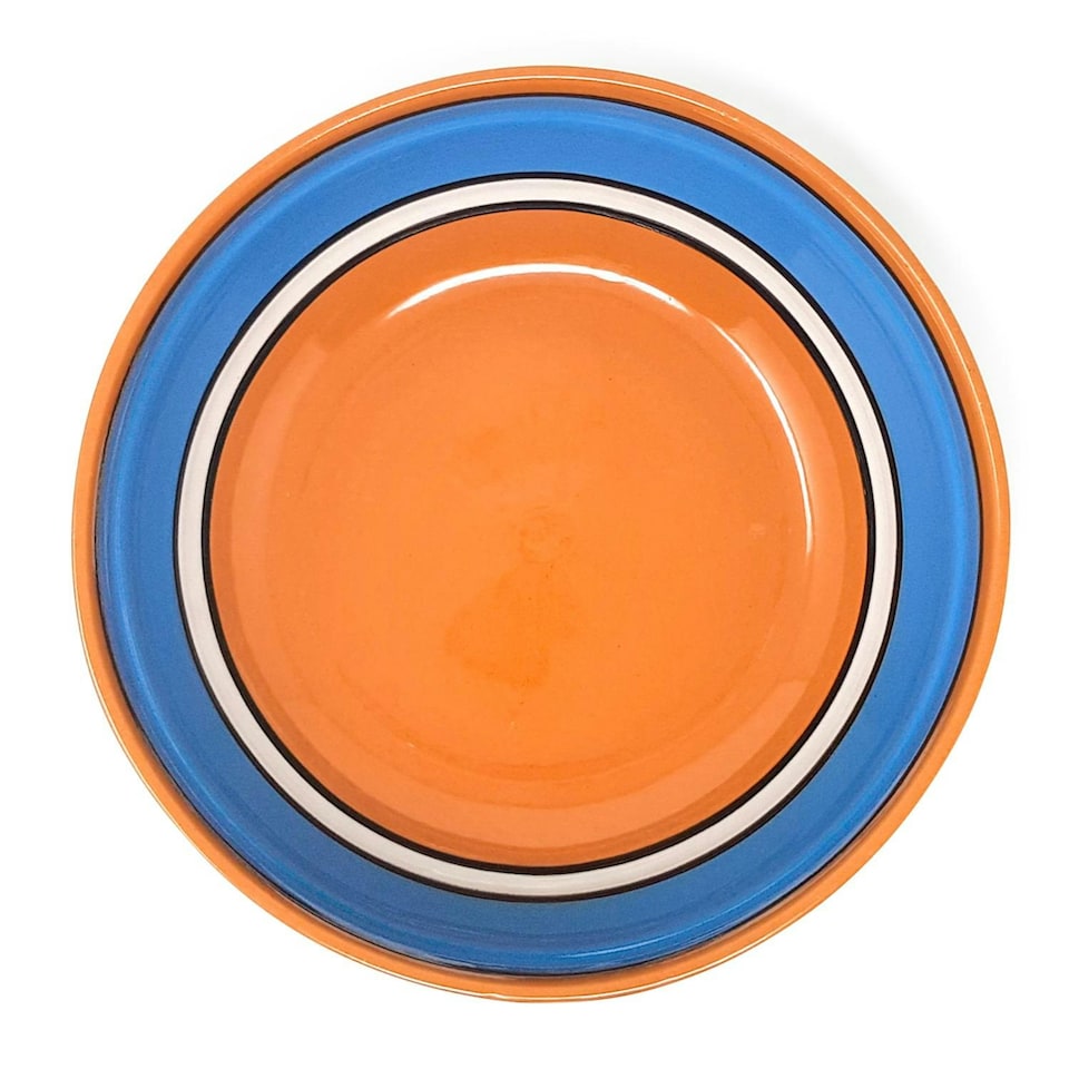 image 1 of Verano Spanish Ceramics Fiesta Deep Salad Bowl - 26cm Blue | Blue | 1