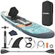 image 1 of 2-in-1 inflatable SUP kayak, with paddle, pump, backpack | Blue | turquoise/orange | 1