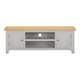image 2 of Windsor Straight TV Unit - L37 x W140 x H50.5 cm - Pebble Grey/Oak