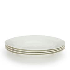 4pc Professional Alumina White Porcelain Classic Rim Pasta Bowls