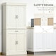 image 5 of HOMCOM 180cm Kitchen Pantry Storage Cabinet Server Food Organizer, White