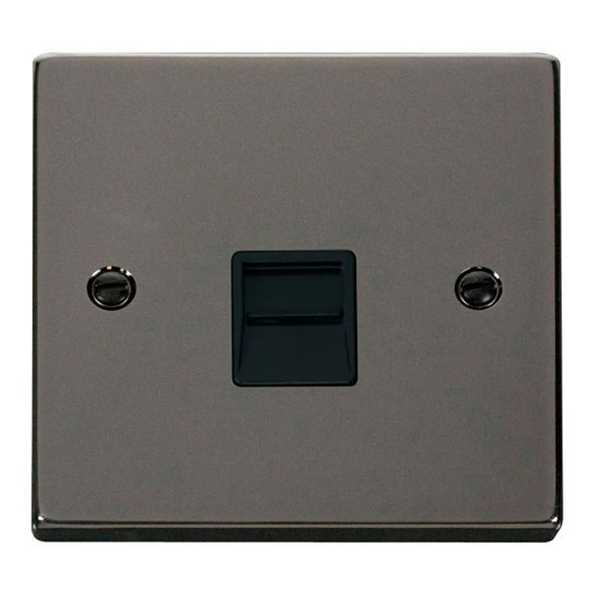 SE HOME Black Nickel Master Telephone Single Socket Black Black Nickel